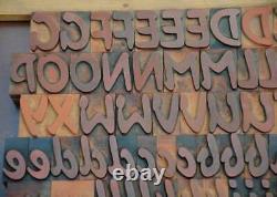 Blocs D'impression De Presse-lettres 182pcs 1.42 Haut Alphabet Type Plakadur Vintage Abc