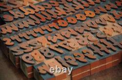 Blocs D'impression De Presse-lettres 184pcs 1.06 Haut Alphabet Type Plakadur Vintage Abc