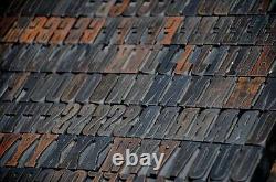 Blocs d'impression en bois en relief 158 pcs alphabet en bois de 1,61 pouce de hauteur type en bois