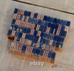Blocs d'impression en bois vintage pour imprimer en typographie lettres en bois de l'alphabet A à Z 0.55