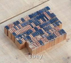 Blocs d'impression en bois vintage pour imprimer en typographie lettres en bois de l'alphabet A à Z 0.55