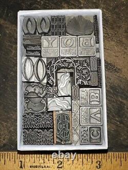 Blocs d'impression ornements bordures dingbats. Incroyable variété! #44