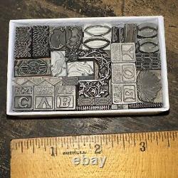 Blocs d'impression ornements bordures dingbats. Incroyable variété! #44