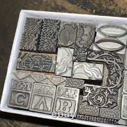 Blocs d'impression ornements bordures dingbats. Incroyable variété! #44