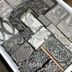 Blocs d'impression ornements bordures dingbats. Incroyable variété! #44