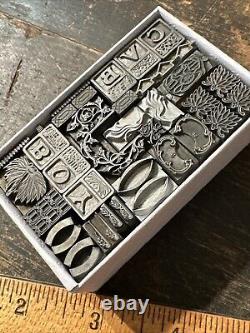 Blocs d'impression ornements bordures dingbats. Incroyable variété! #44