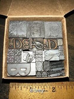 Blocs d'impression plombés Bordures ornementales Dingbats Magnifiques! #61