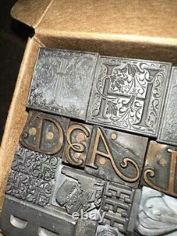 Blocs d'impression plombés Bordures ornementales Dingbats Magnifiques! #61