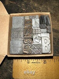 Blocs d'impression plombés Bordures ornementales Dingbats Magnifiques! #61