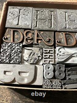 Blocs d'impression plombés Bordures ornementales Dingbats Magnifiques! #61