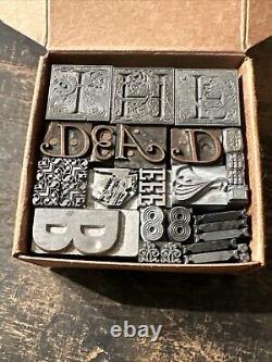 Blocs d'impression plombés Bordures ornementales Dingbats Magnifiques! #61