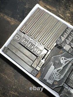Blocs d'impression plombés pour bordures ornementales Dingbats Belle variété Magnifique! C7