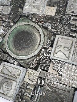 Bloques de Typographie en Relief Vintage, Découpes Dingbats, Variété de Designs ! #V