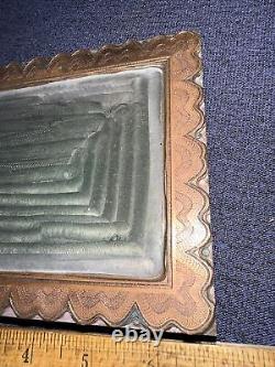 Cadre de bordure en bloc imprimé avec visage en cuivre, beaux détails