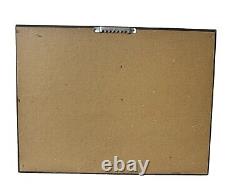 Cas unique de bulldozer Case 850B vintage encadré en bloc de typographie 9x6 des années 1970 VGUC
