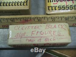 Cloister Black 48 Pt. Type Letterpress Métal Imprimantes Type