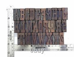 Collection de blocs d'impression en bois de l'alphabet de A à Z, style Vintage Letterpress #BL-161