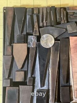 Contenu Armoire d'impression Hamilton Exclam Mark Letterpress 37 Pièces INVLP27