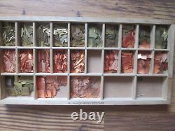 Divers Letterpress Copper & Brass Thin Spacers 3# Total Tray Non Inclus