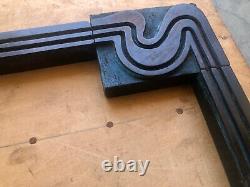 Ensemble Art Déco de 7 pièces de Lettres en Bois d'Impression Antique avec Bordures