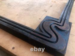Ensemble Art Déco de 7 pièces de Lettres en Bois d'Impression Antique avec Bordures