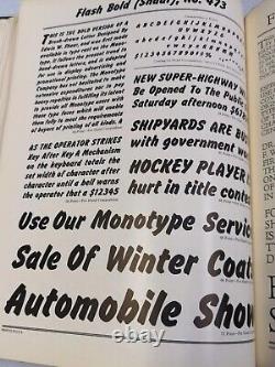 Facteurs De Type Monotype Catalogue Livre De Référence 1960 Hc Illus Lanston Machine Co Pa