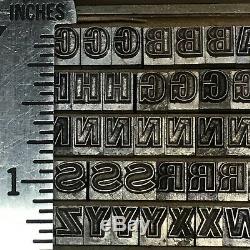 Gothic Open 18 Pt Typpress Type Vintage Metal Printing Trie Des Polices De Caractères