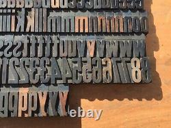 Grand Vtg Antique Américain W. T. Co Wood Letterpress Print Type Block Letter Set
