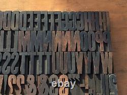 Grand Vtg Antique Hamilton Wood Letterpress Print Type Block A-z Letters #s Set