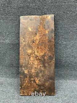 Grand bloc d'impression en bois pour kimono japonais ancien 34 x 15 x 2
