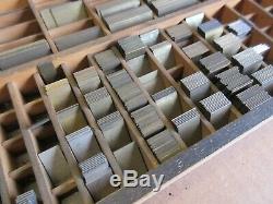 Hamilton Letterpress No. 15 Quarter Tabulaires Règle Cas À La Règle En Laiton C94