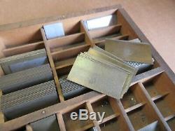 Hamilton Letterpress No. 15 Quarter Tabulaires Règle Cas À La Règle En Laiton C94