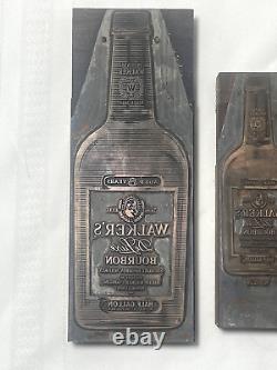 Hiram Walker Bourbon Whiskey Impression de blocs publicitaires pour imprimeurs en typographie