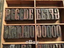 Impression Antique Bois Letterpress Type De Presse Lettres Bloc 66 Pc Blocs Composøes