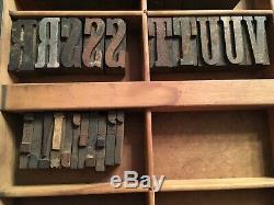 Impression Antique Bois Letterpress Type De Presse Lettres Bloc 66 Pc Blocs Composøes