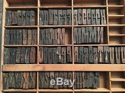 Impression Antique Bois Letterpress Type De Presse Lettres Bloc 81 Pc Blocs Composøes