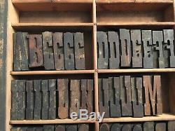 Impression Antique Bois Letterpress Type De Presse Lettres Bloc 81 Pc Blocs Composøes