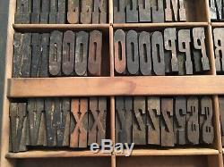 Impression Antique Bois Letterpress Type De Presse Lettres Bloc 81 Pc Blocs Composøes