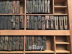Impression Antique Bois Letterpress Type De Presse Lettres Bloc 81 Pc Blocs Composøes
