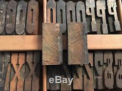 Impression Antique Bois Letterpress Type De Presse Lettres Bloc 81 Pc Blocs Composøes