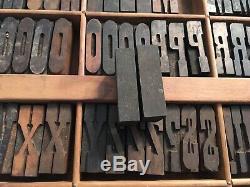 Impression Antique Bois Letterpress Type De Presse Lettres Bloc 81 Pc Blocs Composøes