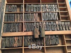 Impression Antique Bois Letterpress Type De Presse Lettres Bloc 81 Pc Blocs Composøes