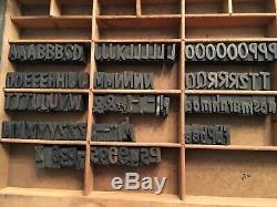 Impression Antique Bois Letterpress Type De Presse Lettres Bloc Blocs 120 Pc Composøes