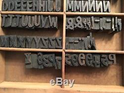 Impression Antique Bois Letterpress Type De Presse Lettres Bloc Blocs 120 Pc Composøes