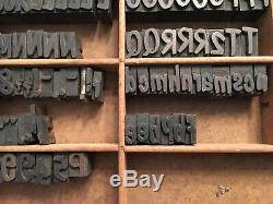 Impression Antique Bois Letterpress Type De Presse Lettres Bloc Blocs 120 Pc Composøes