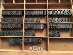 Impression Antique Bois Letterpress Type De Presse Lettres Bloc Blocs 120 Pc Composøes