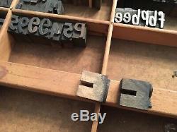 Impression Antique Bois Letterpress Type De Presse Lettres Bloc Blocs 120 Pc Composøes