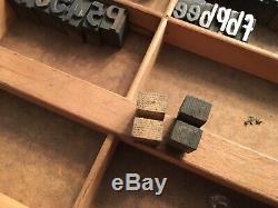 Impression Antique Bois Letterpress Type De Presse Lettres Bloc Blocs 120 Pc Composøes