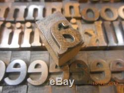 Impression Typo Imprimante Bloc Décoratif Bois Unmarked Alphabet Antique
