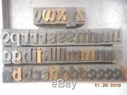 Impression Typo Imprimante Bloc Décoratif En Bois Antique Alphabet